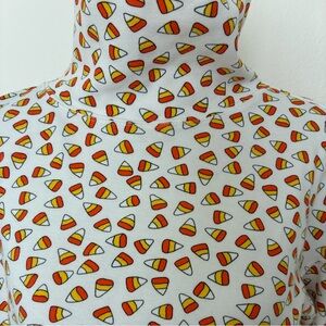 Vintage 80s Candy Corn Halloween Turtleneck